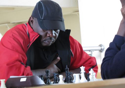 CEO of Terrian Chess Academy Brian Kidula in action.