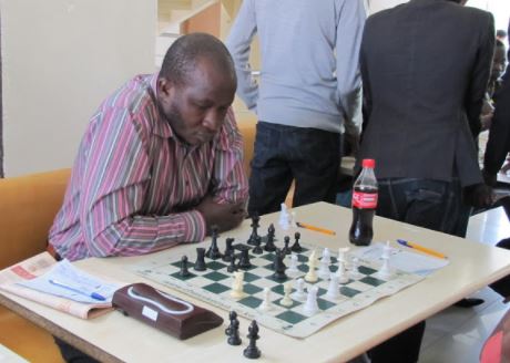 The 2015 Kenya National Chess Champion Ken Omolo - with 3C's - Cool, Calm & Collected. Photo credit Kim Bhari.