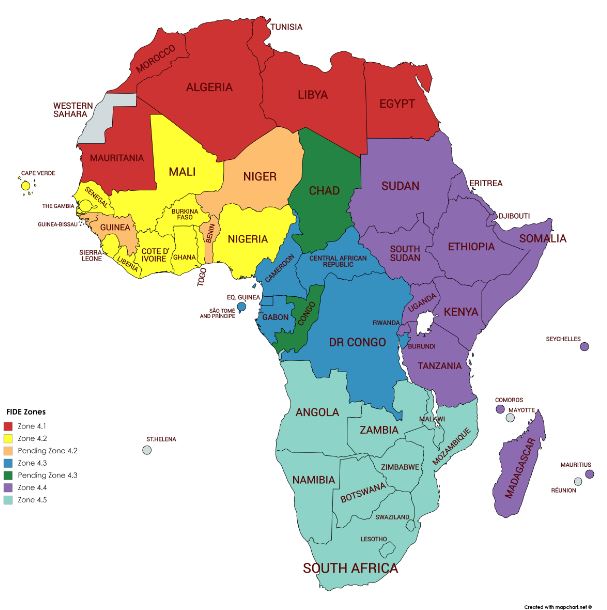 Map show African with new zone.