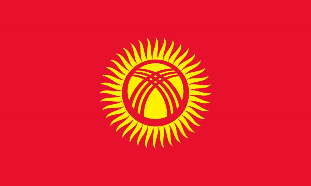 Flag of Kyrgyzstan.