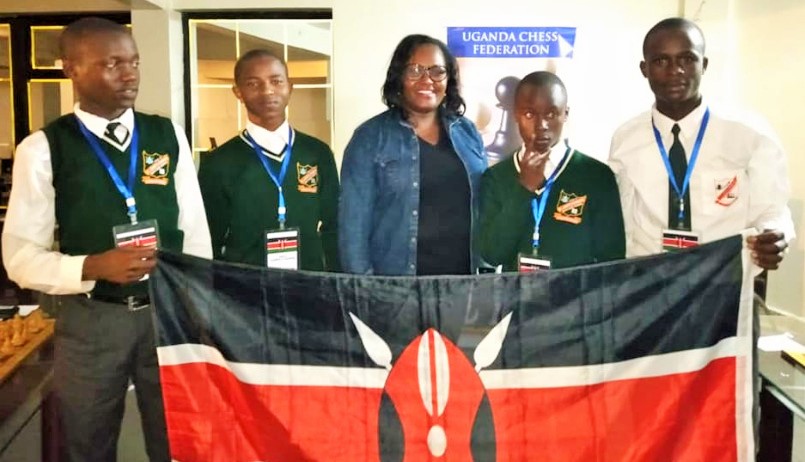 Ms Saphinah Kenyando (centre) with her team.