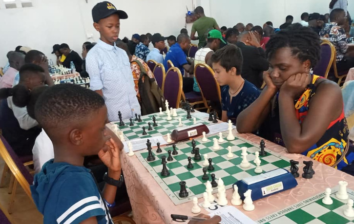 Playing hall of the 2019 Kireka Open. Photo credit Pearl Chess Academy.
