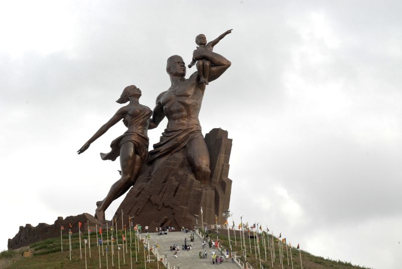The African Renaissance Monument built in 2010 in Dakar is the tallest statue in Africa.
