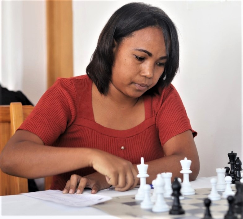 Mariam Clarisse Razafindratina who ended up with 4 points and 4th in ranking in the 2021 Madagascar National Championship.