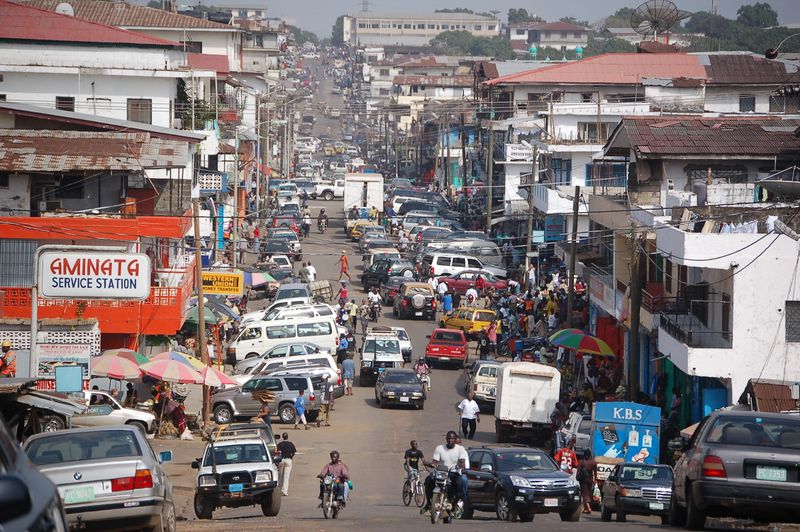 Photo from downtown Monrovia, Liberia. Photo credit www.kiddle.co.