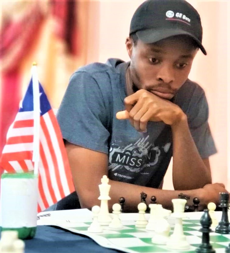 Bobby Ballah the 2021 Liberia National Chess Champion.