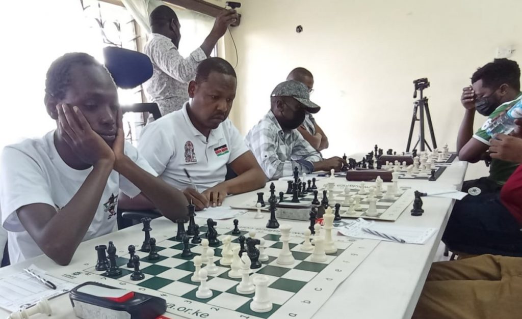 The playing hall of Tthe 2022 Kenya Chess Olympiad Qualifiers - 2nd phase at KCB Club.