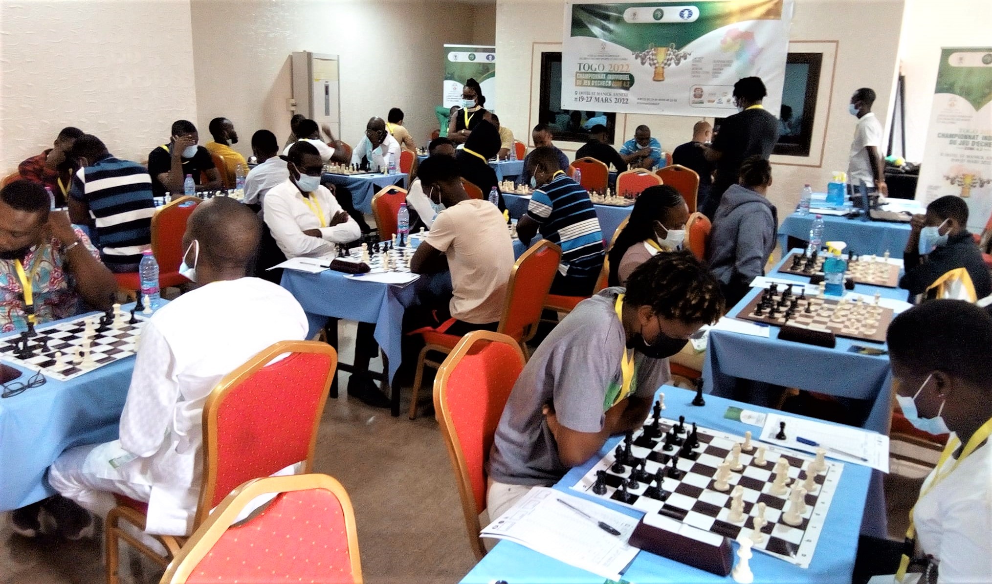 The playing hall of the 2022 Zone 4.2 Chess Championship.