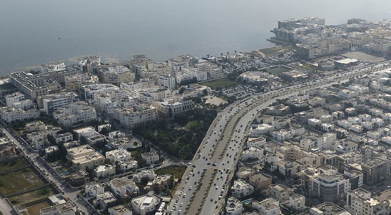 Aerial view of Tunis.