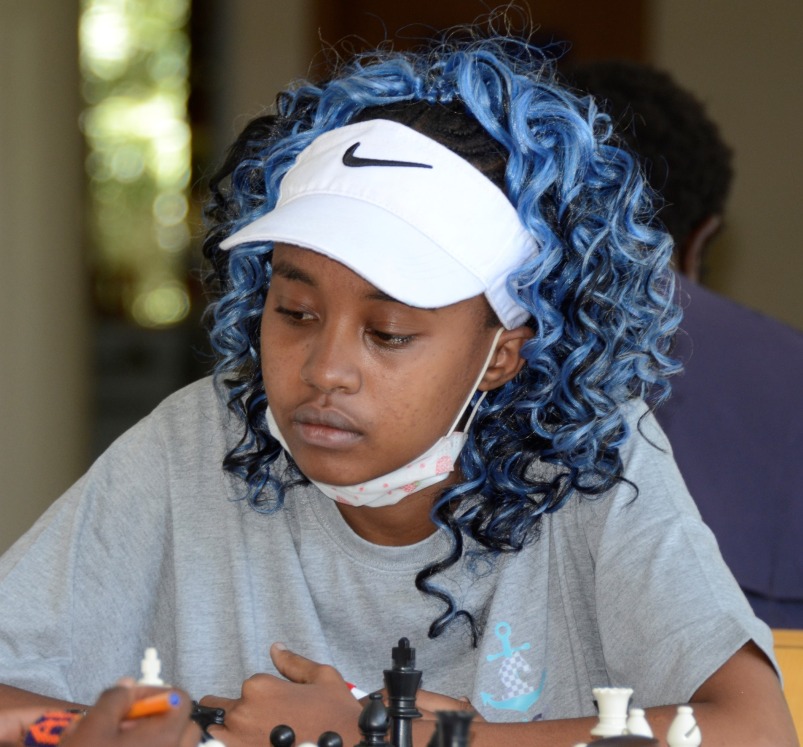 Annete Kimwere of Anchor Chess Club. The 2022 Kenya National Chess League.