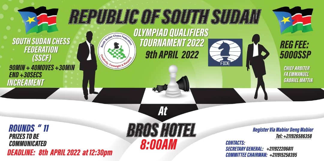 Poster of the 2022 South Sudan Olympiad Qualifiers.