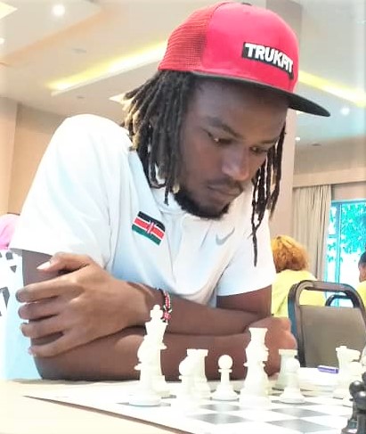 Martin Njoroge of Kenya in action during the 2022 Zone 4.4 Chess Championship.