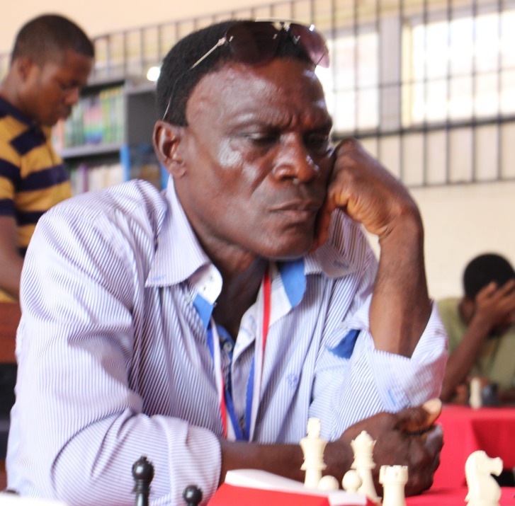 James Bedel in action during the Liberian Olympiad Qualifiers.