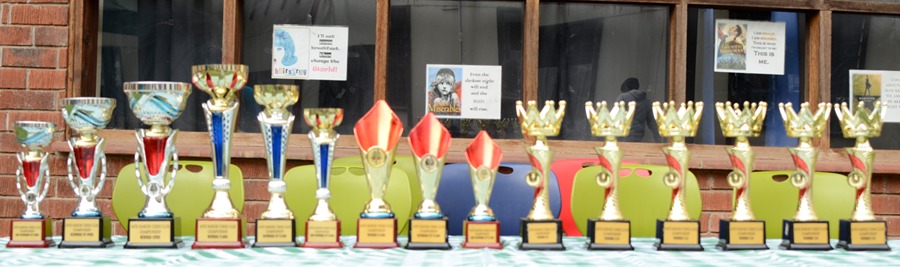 Some of the glittering trophies on display.