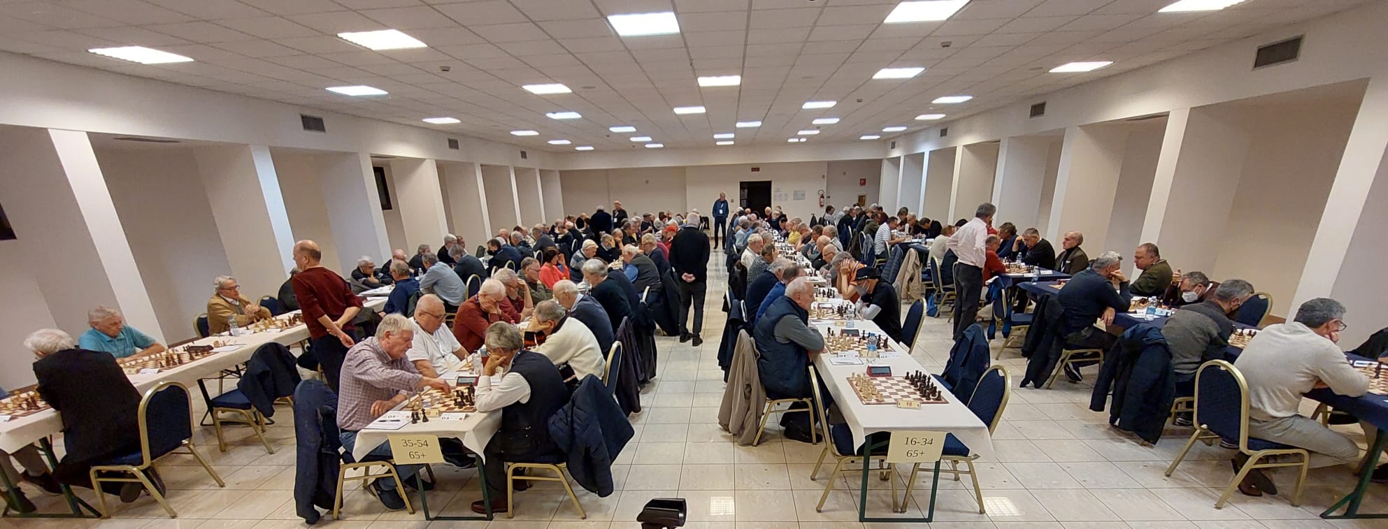 The playing hall at the 30th FIDE World Senior Chess Championship.