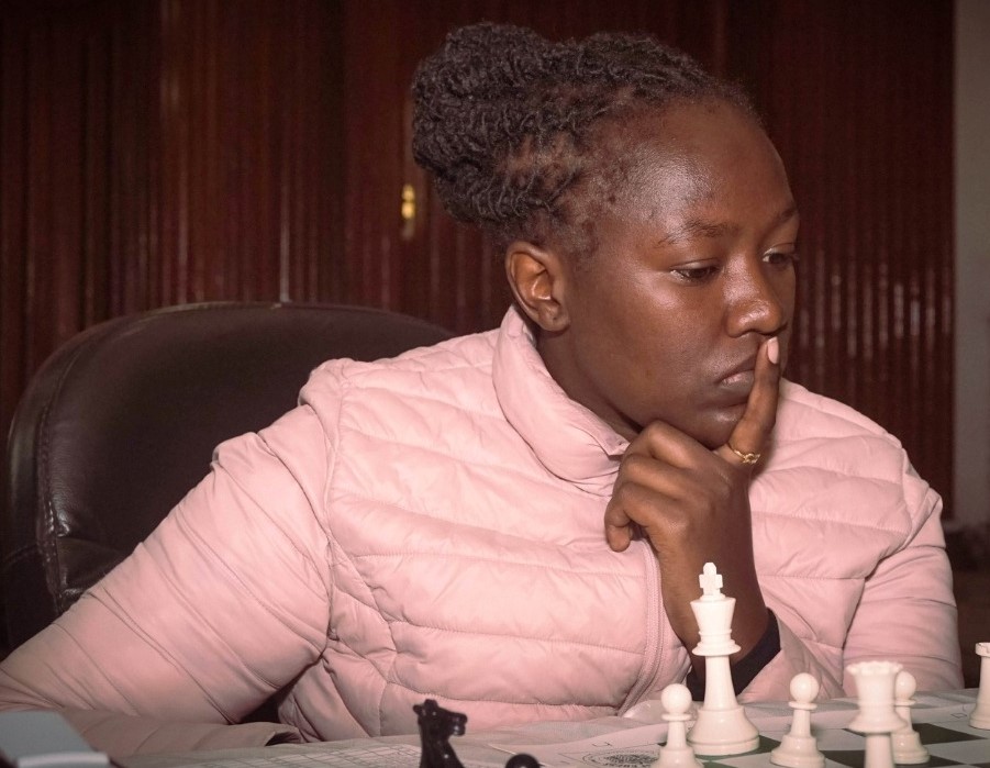 WCM Joyce Nyaruai the 2022 Kenya National Ladies Chess Champion. Photo credit Isaac Pelnino.