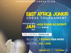 Poster for the EA Junior Chess Tournament.