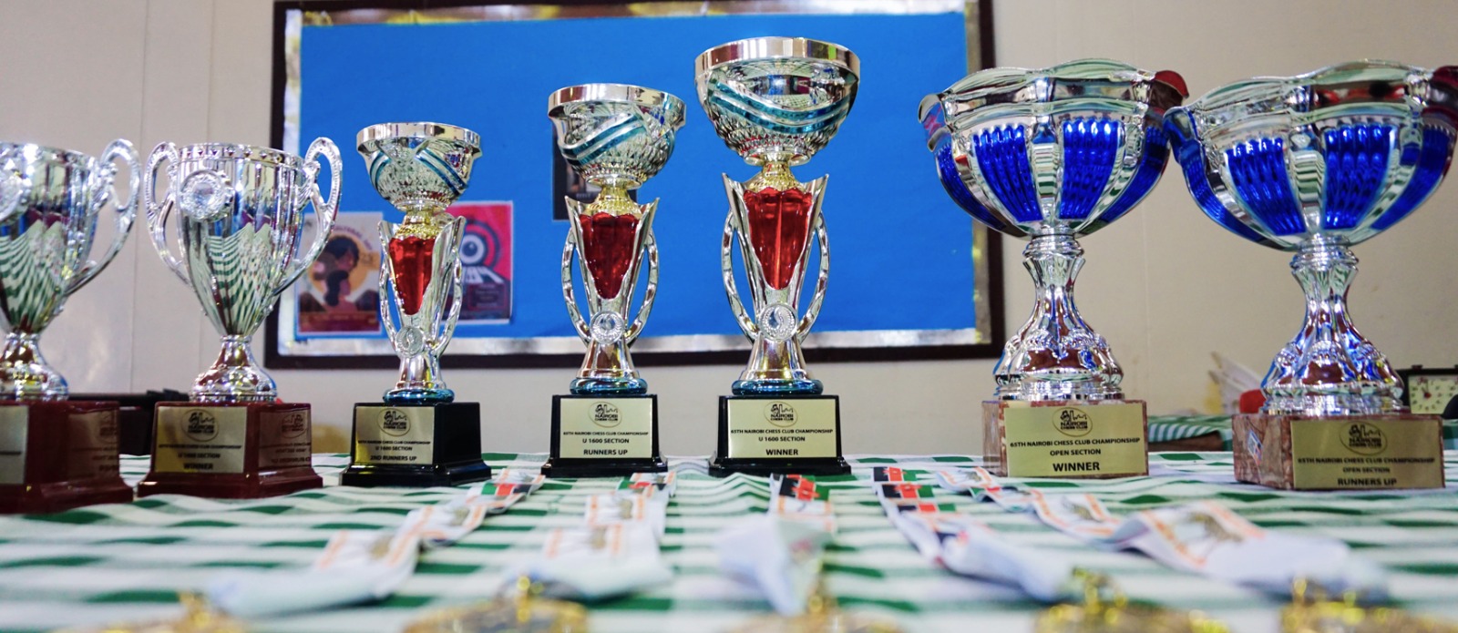 The glittering trophies up for grabs.
