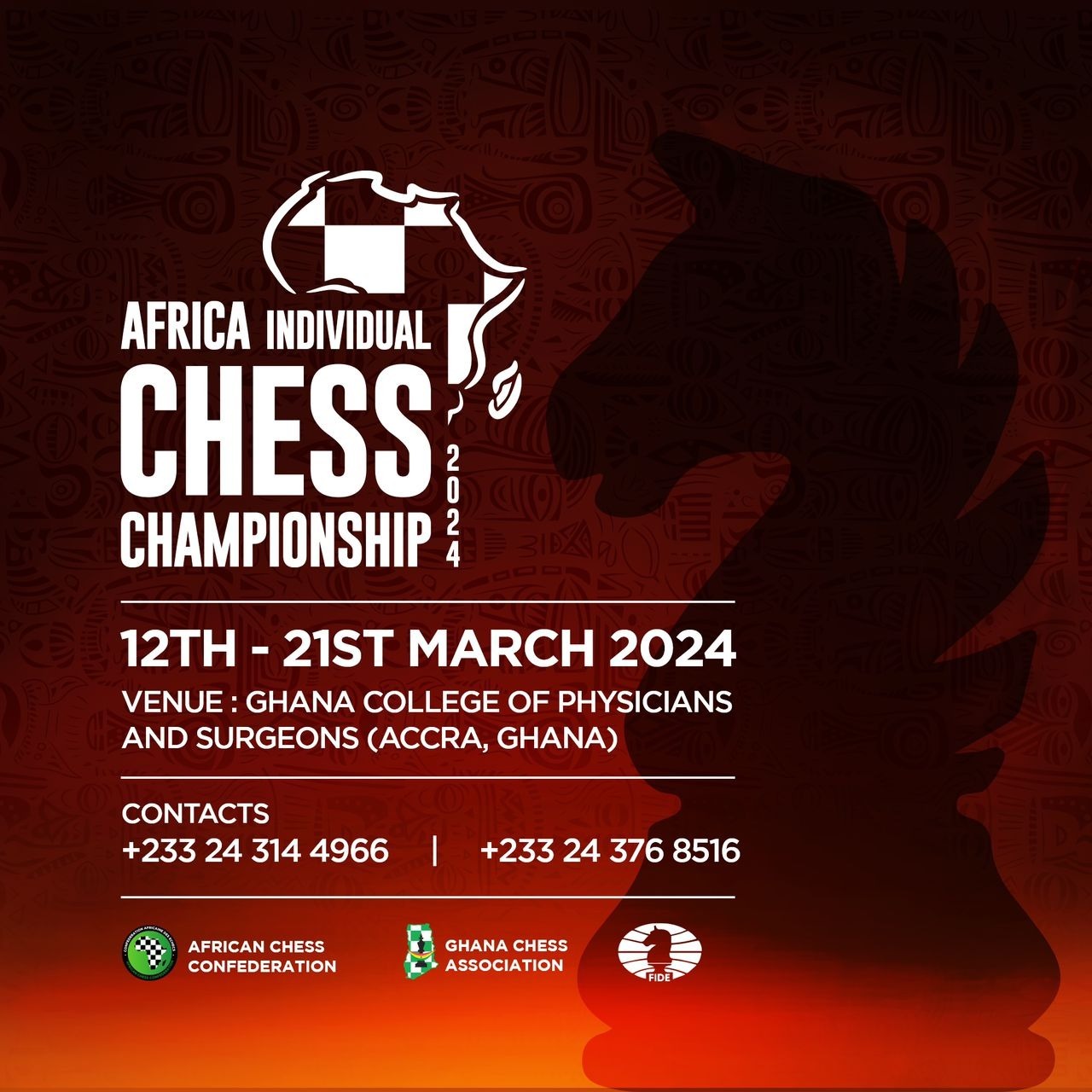 The 2024 African Individuals Chess Championship.